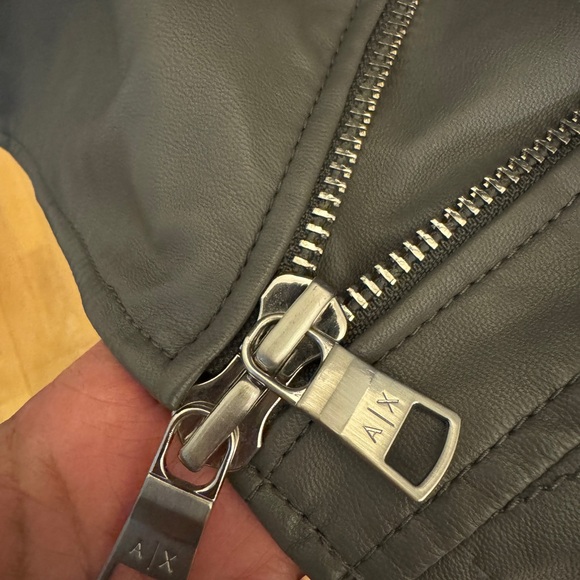Armani Exchange moto leather jacket - Picture 3 of 8